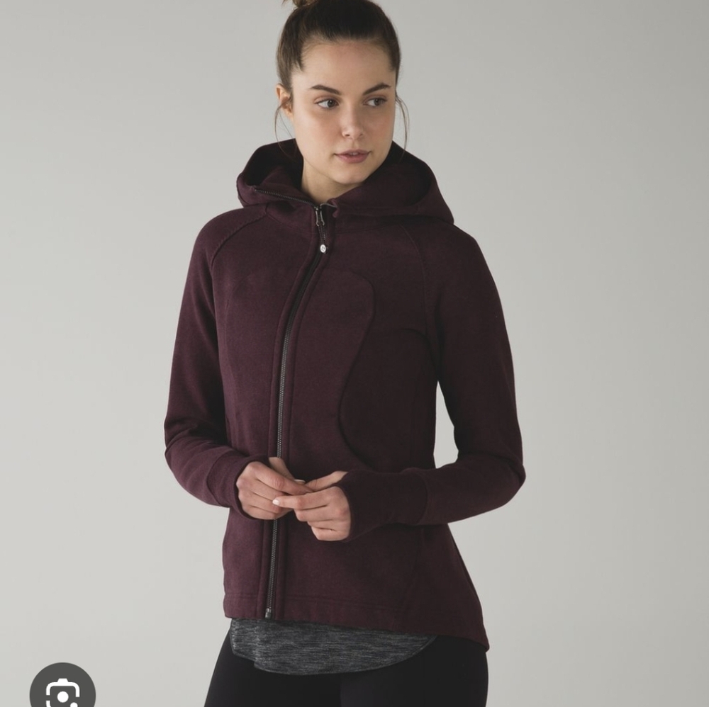 Lululemon Pleat To Street Hoodie Hooded Jacket In Red Burgundy 4